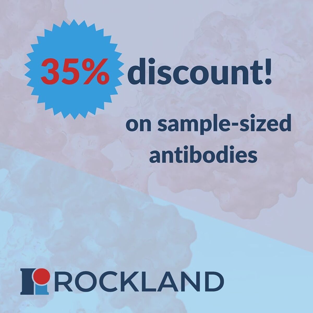 Rockland 25% discount on sample sized antibodies