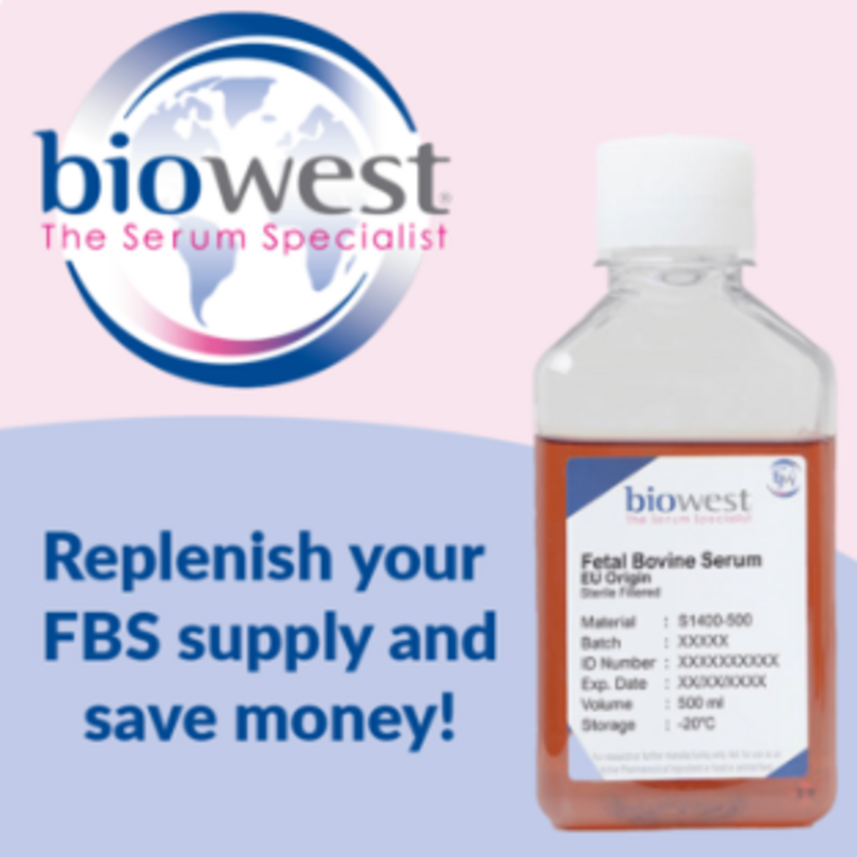 Replenish your FBS supply and save money!
