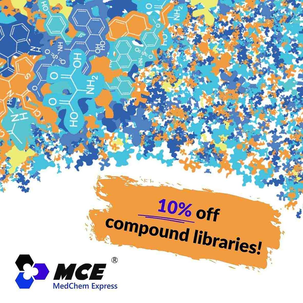 MCE 10% off Compound Libraries Promo Banner