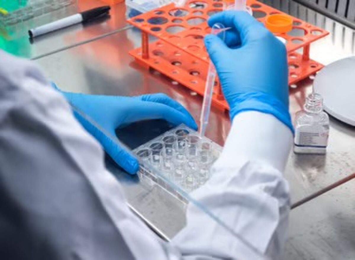 ctibiotech ctiskin lab image stock photo person pipetting in cell culture