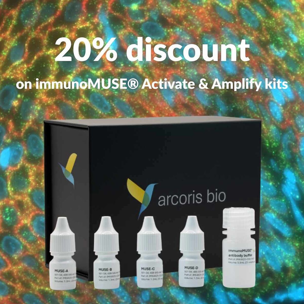 20% discount on Arcoris immunoMUSE kits
