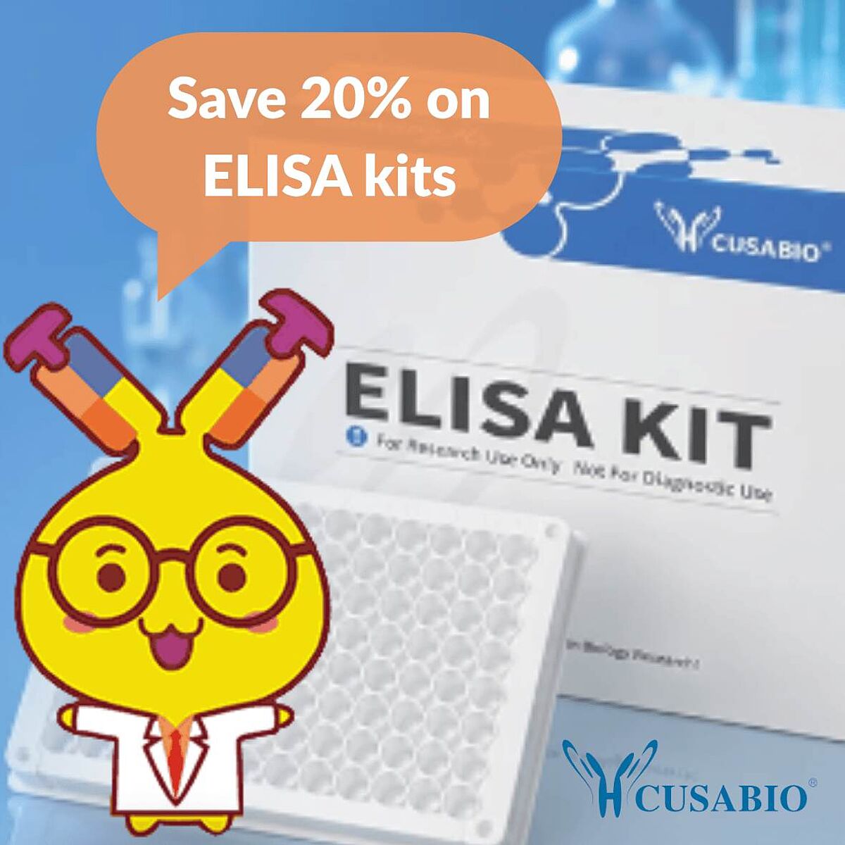 Save 20% on ELISA kits from Cusabio